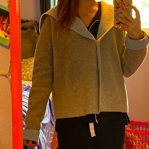 tahari double luxe cashmere hooded cardigan